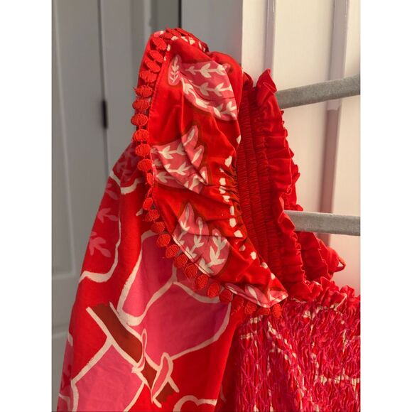 NWOT FARM Rio Summer Sunrise Cotton Mini Dress, XS $280 - Picture 6 of 10